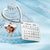 Custom Photo Calendar Keychain Heart Pendant Key Ring Save the Date for Couples - Myphotomugs