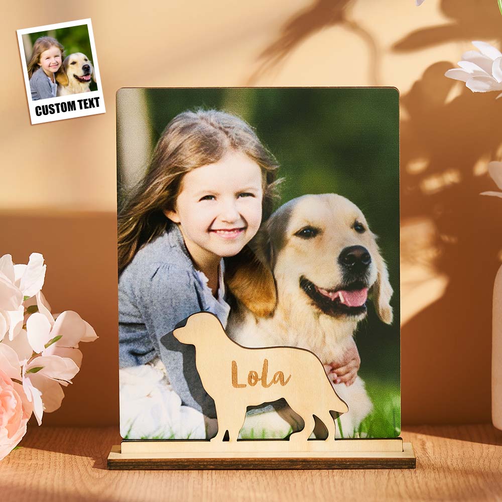 Personalized Dog Silhouette Photo Frame Memorial Decoration Gift For Pet Lovers - Myphotomugs
