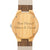 custom-men's Engraved Bamboo Photo Watch Wooden Leather Strap 45mm