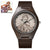 To My Husband - Custom Engraved Wooden Photo Watch Leather Strap 45mm