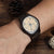 Custom Engraved Wooden Photo Watch Leather Strap 45mm Gift For Husband