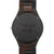 custom-men's Engraved Wooden Photo Watch All Black Ebony 45mm - photowatch