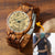 Personalized custom-men's Engraved Wooden Photo Watch Wooden Strap 45mm