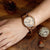 Personalized Men's Engraved Wooden Photo Watch Wooden Strap 45mm