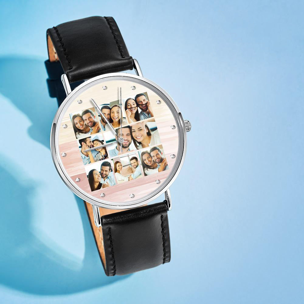 Personalized Photo Collage Watch Custom Photo Watch Gift for Loved One
