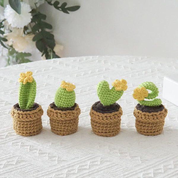 Love Handmade Crochet Completed Hand Woven Knitted Potted Plants Gift for Handicraft Lover - Myphotomugs