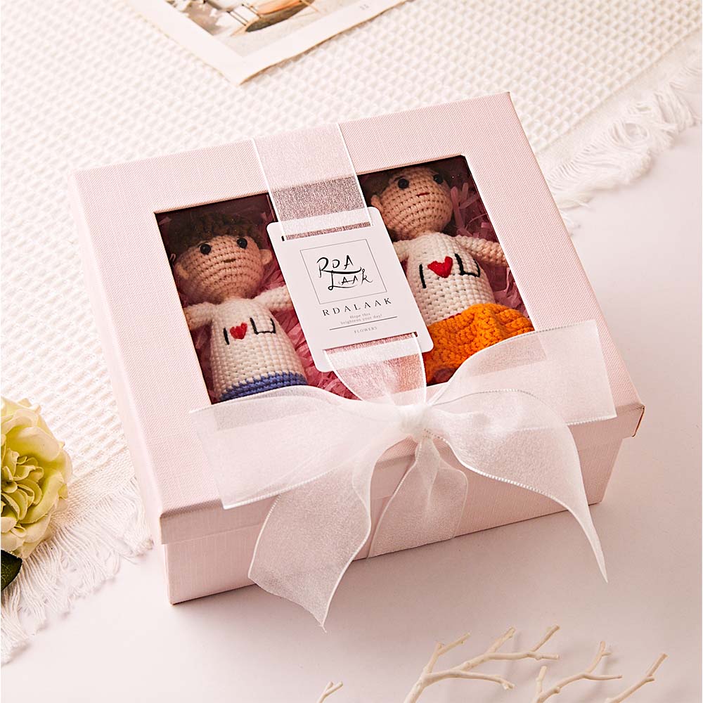 Pink Gift Box for Crochet Dolls - Myphotomugs