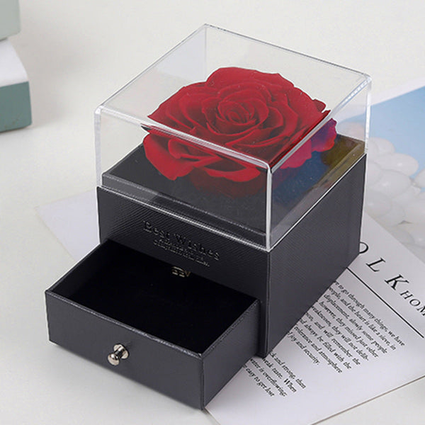 Mother's Day Gifts Real Rose Jewelry Gift Box Preserved Flower Forever Gift for Her