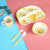 Bamboo Fiber Children Tableware Divided Dining Plate Set Cartoon Auxiliary Food Bowl Plate Cup Spoon Fork