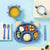 Wheat Straw Cartoon Crab Divided Dining Plate Set Children Tableware Auxiliary Food Training Plate