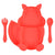 Baby Silicone Feeding Divided Dishware Squirrel Shaped Dinner Tray Suction Cup Tableware Auxiliary Food Plate