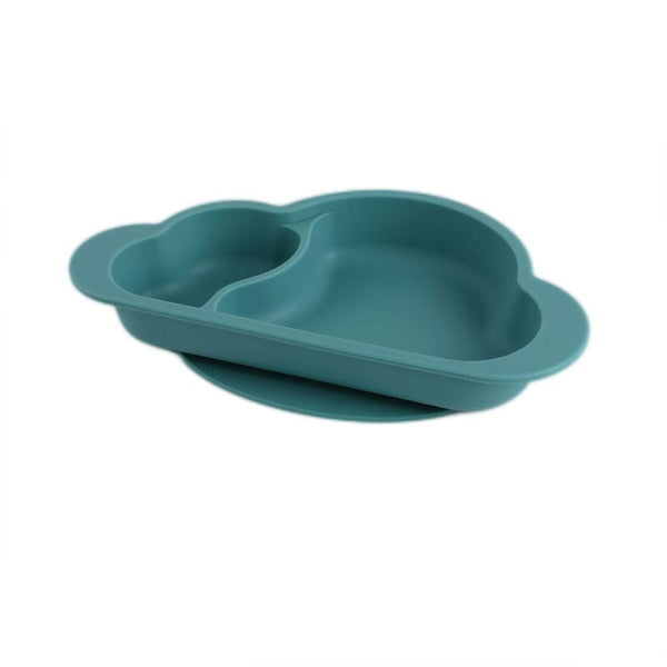 Baby Silicone Feeding Dishware Cloud Shaped Dinner Tray Suction Cup Tableware Auxiliary Food Plate