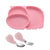 Children's Dinner Plate Complementary Food Bowl Cartoon Creative One-piece Silicone Tableware