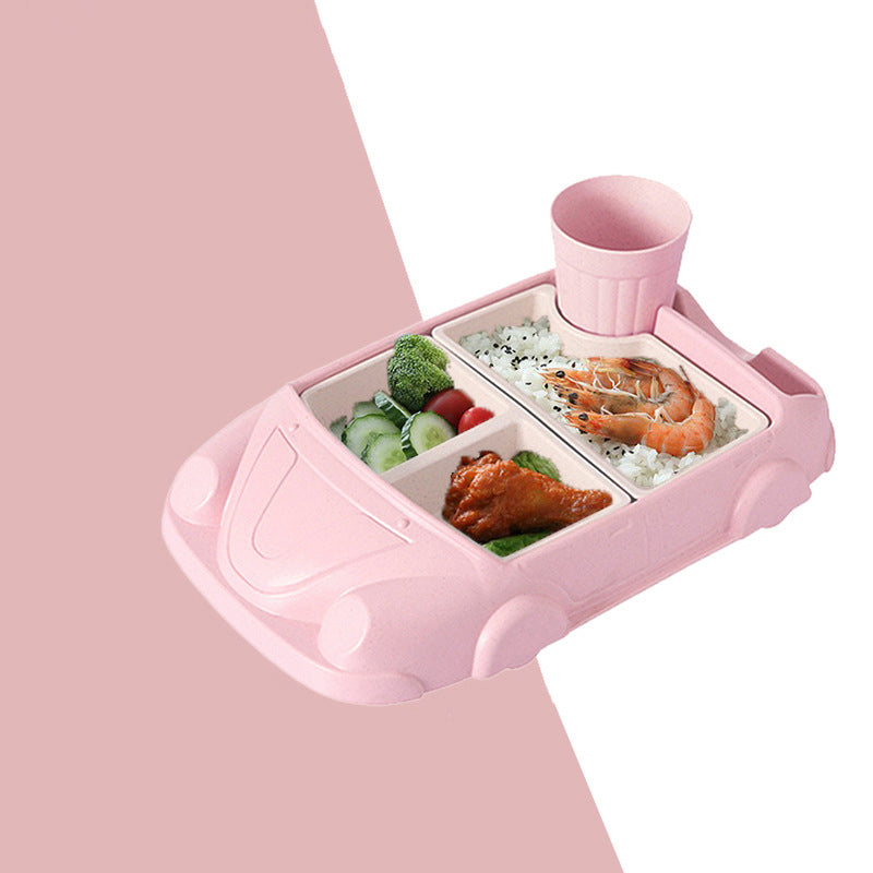 Children's Dinner Plate Complementary Food Bowl Creative Cartoon Car Set