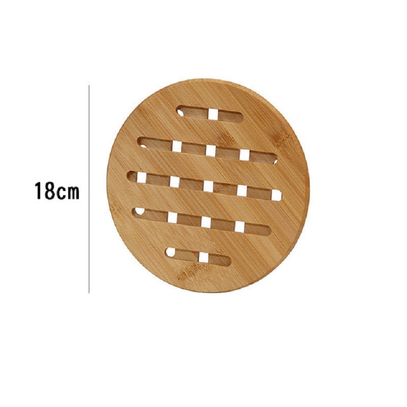 Wooden Non Slip Hollow Out Round Thickened Coasters Decorate Family Gifts