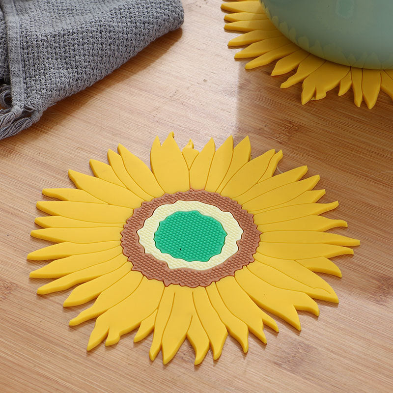Sunflower Insulation Pad Thickened Coaster Decorates Family Gift