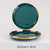Ceramic Peacock Green Dinner Plate and Gold Edge Dinner Plate Decorate Family Gifts
