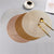 Round Hollow Placemat Heat-Resistant Shining Table Mat Decorative Gift