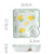 French Fries Plates Ceramic Cute Square Design Household Tableware Plates