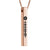 Spotify Code Music Necklace Custom 3D Engraved Vertical Bar Necklace Stainless Steel Rose Gold