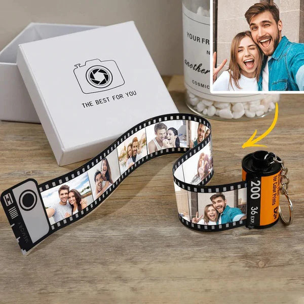 Christmas Gifts For Her Custom Made Photo Film Roll Keychain Kodak Keychain Personalised Camera Picture Memorial Album Gift For Girlfriend