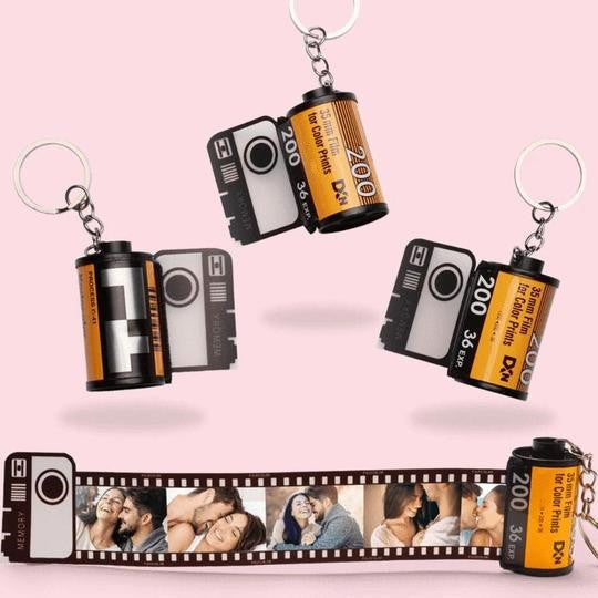 Anniversary Gifts for Girlfriend Custom Camera Roll Customizable Film Roll Keychain Romantic Customized Gifts