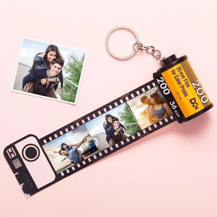 Anniversary Gifts for Her/Him Custom Camera Roll Customizable Film Roll Keychain Romantic Customized Gifts