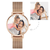 Anniversary Gifts Unisex Engraved Rose Gold Photo Watch